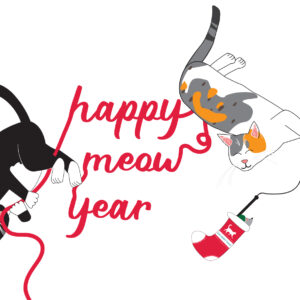 Kaartje: Happy Meowyear bol wol