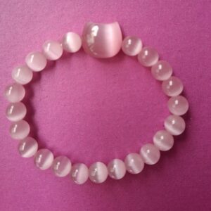 Armband met kattenkop: roze